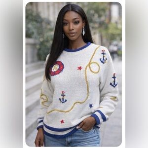 Vintage JH Collectible nautical cotton beautiful sweater